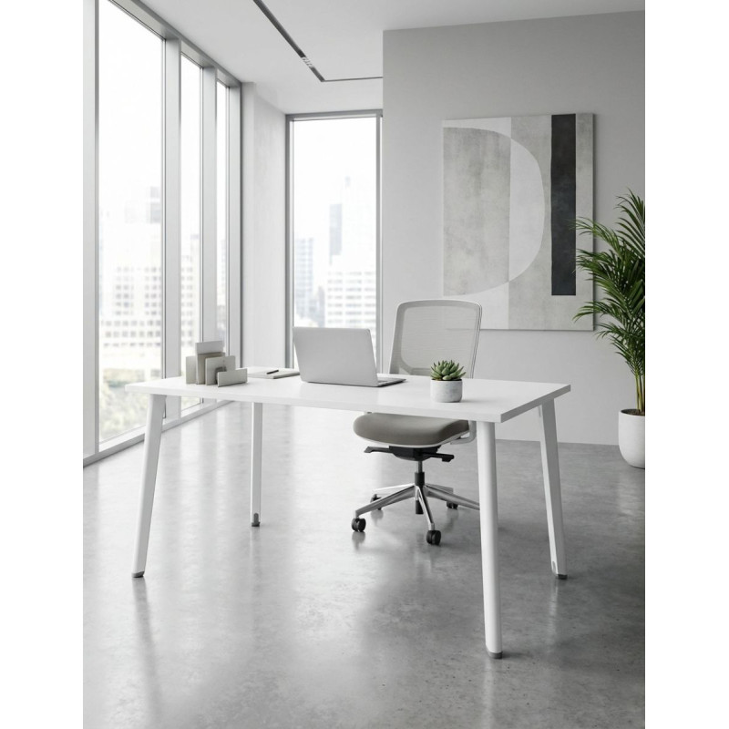 Mesa Reuniones Oficina Blanca 180x100 cm. MM1823 de Montiel