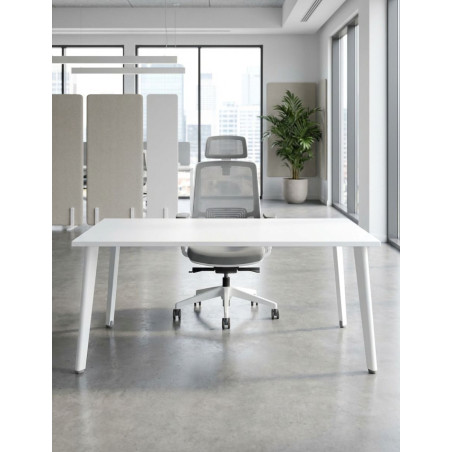 Mesa Reuniones Oficina Blanca 180x100 cm. MM1823 de Montiel