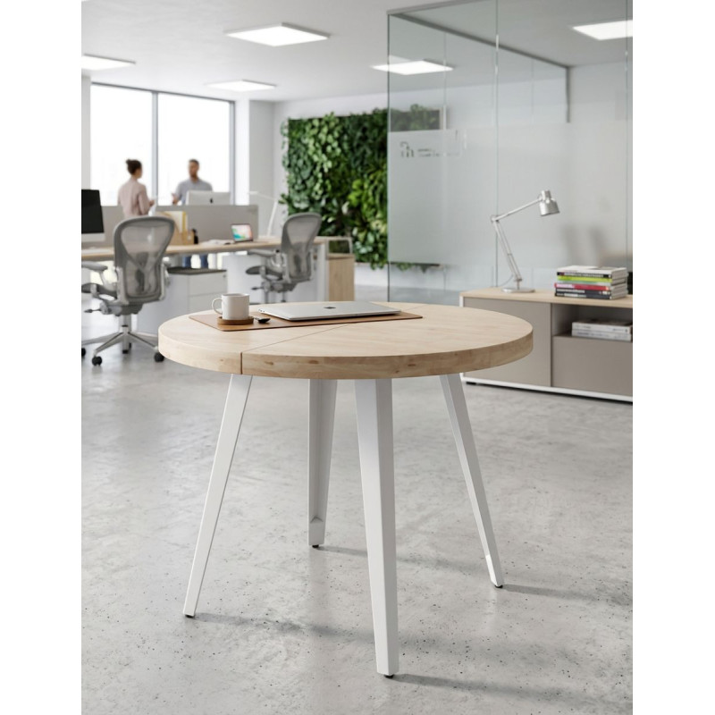 Mesa Comedor Extensible Redonda Roble Vetra - Montiel