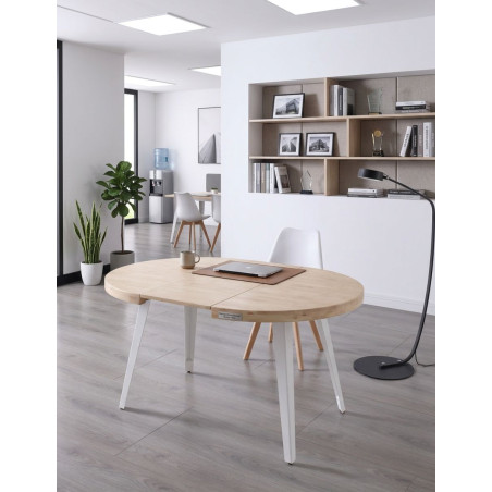 Mesa Comedor Extensible Redonda Roble Vetra - Montiel