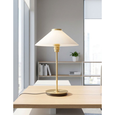 Lámpara de mesa Dorada y Cristal MM1590 - Montiel