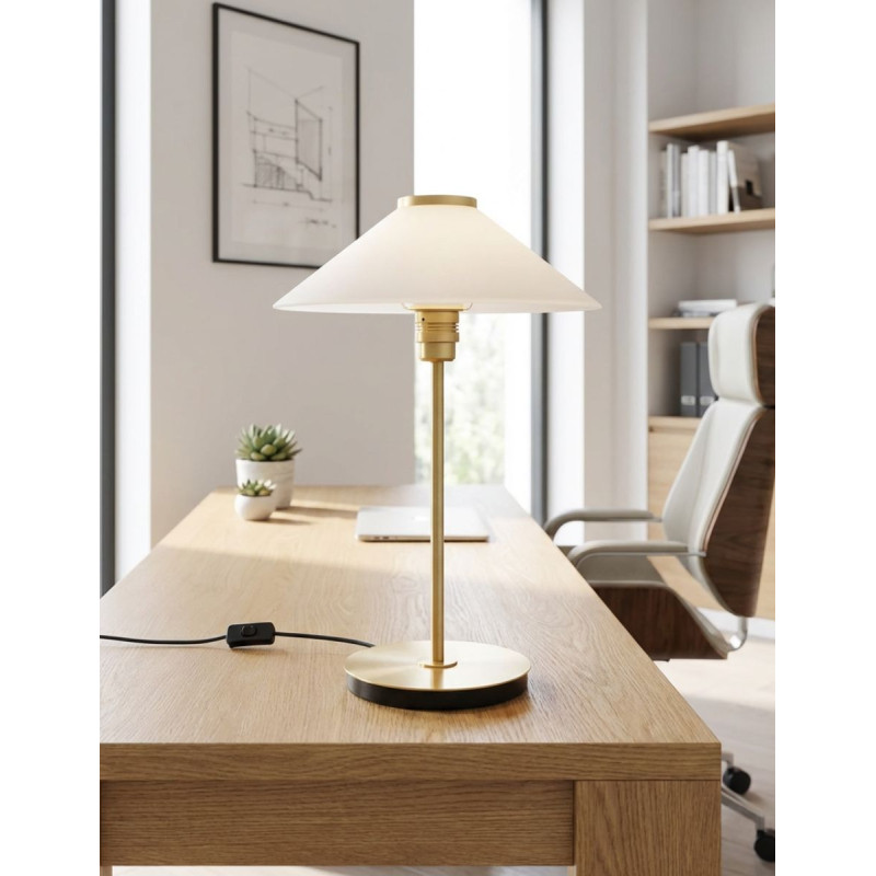 Lámpara de mesa Dorada y Cristal MM1590 - Montiel