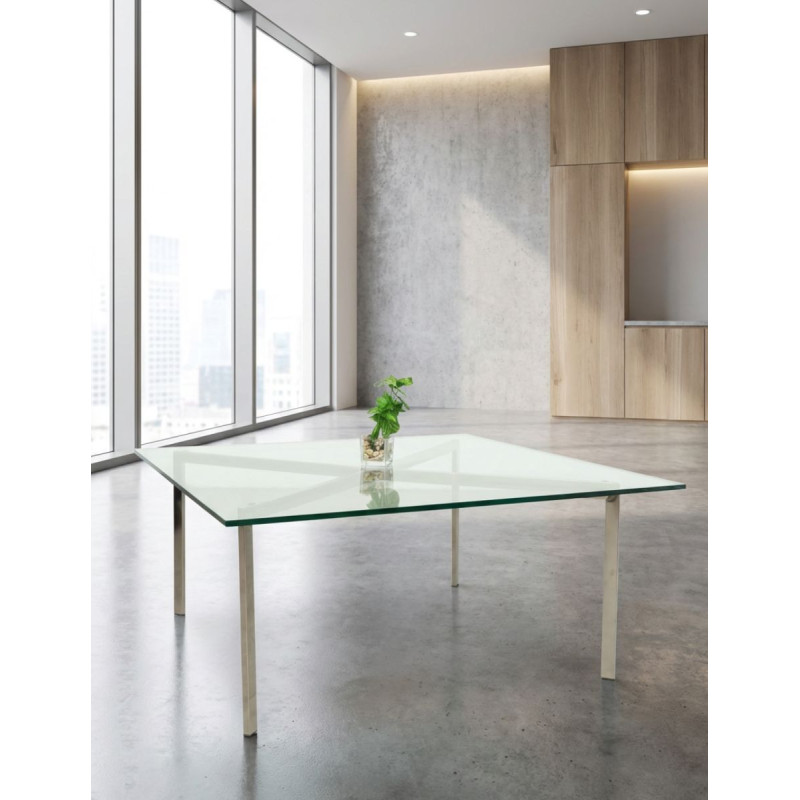 Mesa de Cristal Auxiliar para Salas de Espera - Montiel