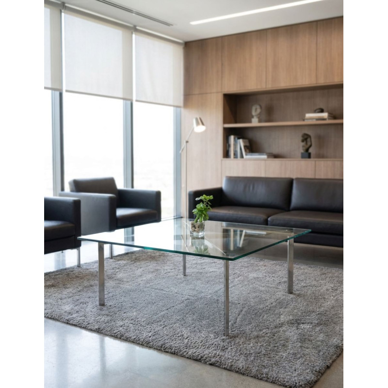 Mesa de Cristal Auxiliar para Salas de Espera - Montiel