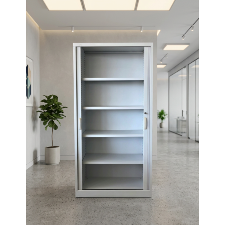 Armario Alto Oficina Gris 198x102 cm. de JG - Montiel