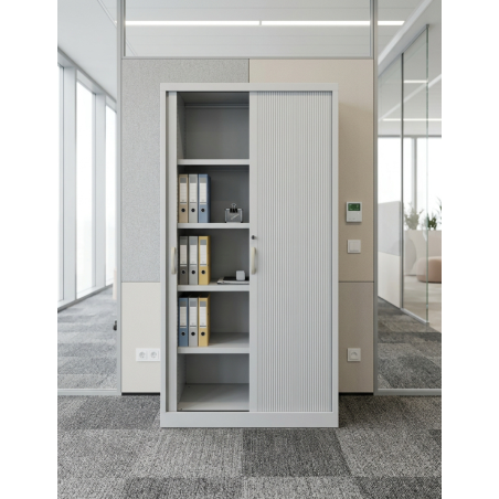 Armario Alto Oficina Gris 198x102 cm. de JG - Montiel