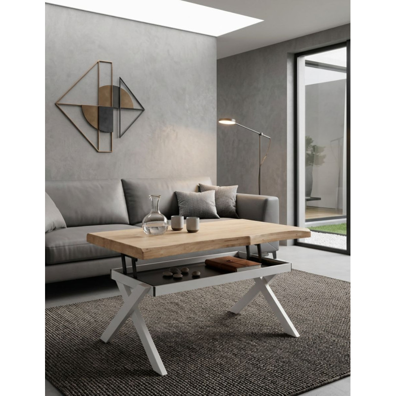 Mesa de Centro Madera Elevable AXEN 120x66 cm. - Montiel