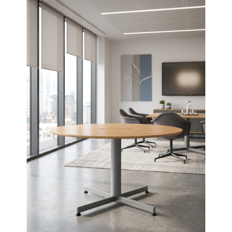 Mesa Madera de Reuniones Redonda Ø120 cm. MM1827 de Montiel