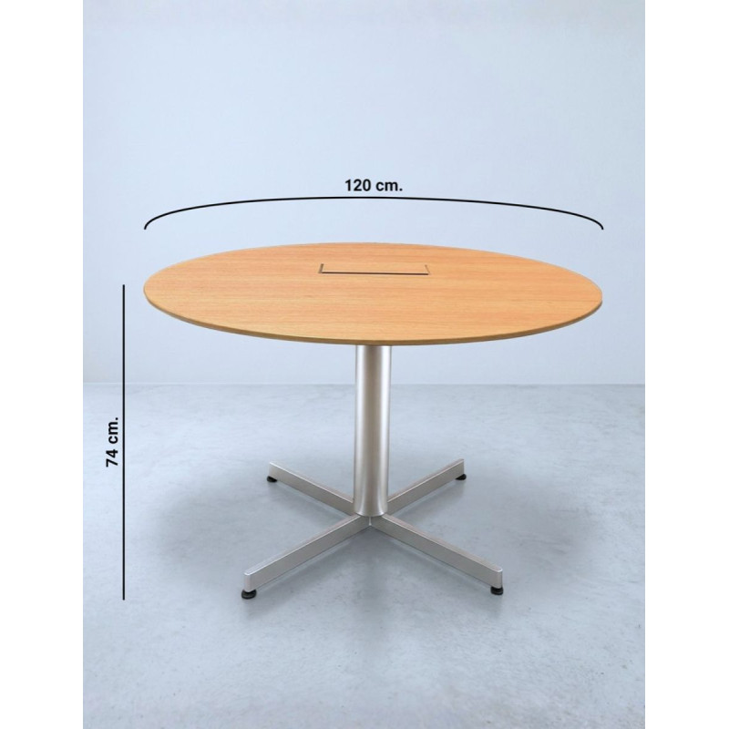 Mesa Madera de Reuniones Redonda Ø120 cm. MM1827 de Montiel