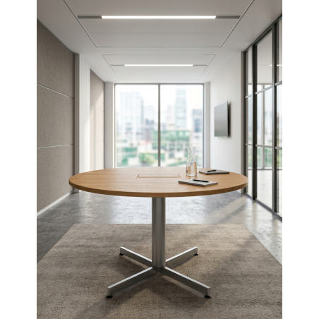 Mesa Madera de Reuniones Redonda Ø120 cm. MM1827 de Montiel