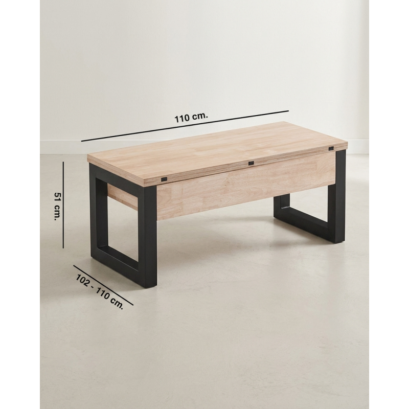 Mesa de Salón Elevable de Madera Virex - Montiel
