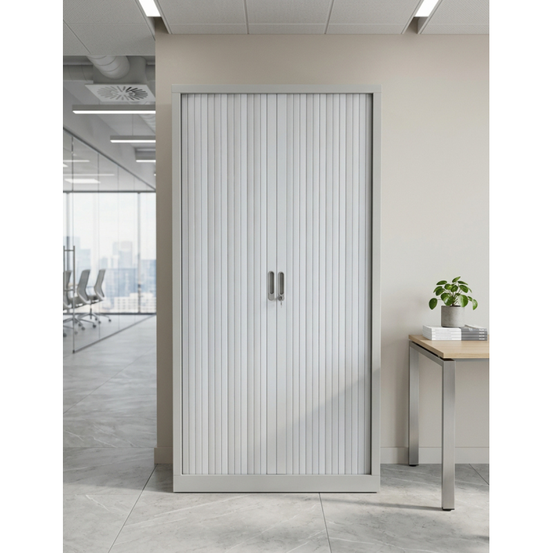 Armario Alto Oficina Gris Metálico de Mobel Línea - Montiel