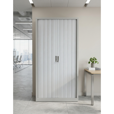 Armario Alto Oficina Gris Metálico de Mobel Línea - Montiel