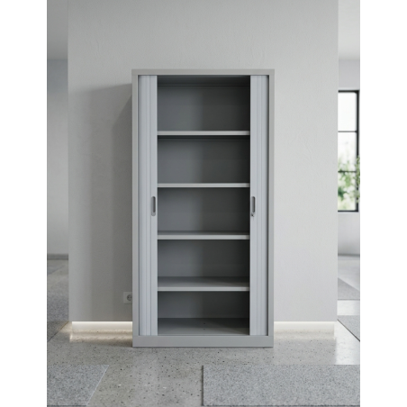 Armario Alto Oficina Gris Metálico de Mobel Línea - Montiel