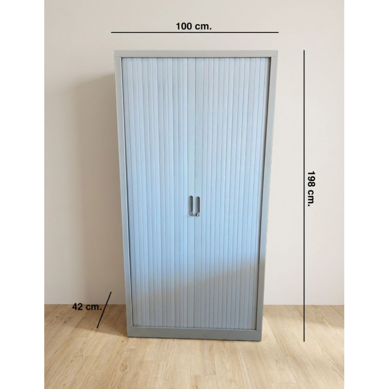 Armario Alto Oficina Gris Metálico de Mobel Línea - Montiel