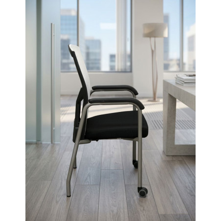 Silla Salas de Espera Malla Blanca de Grupo Kat - Montiel