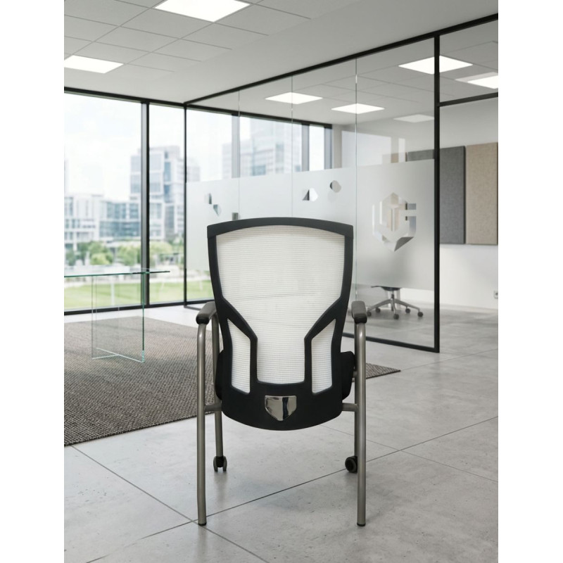 Silla Salas de Espera Malla Blanca de Grupo Kat - Montiel