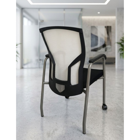 Silla Salas de Espera Malla Blanca de Grupo Kat - Montiel