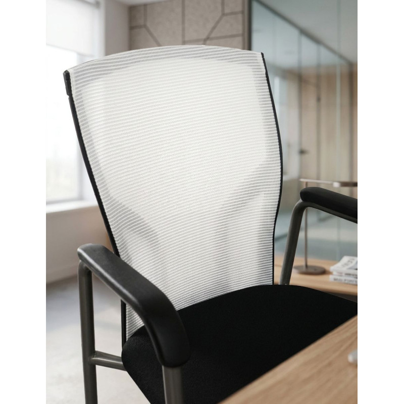Silla Salas de Espera Malla Blanca de Grupo Kat - Montiel