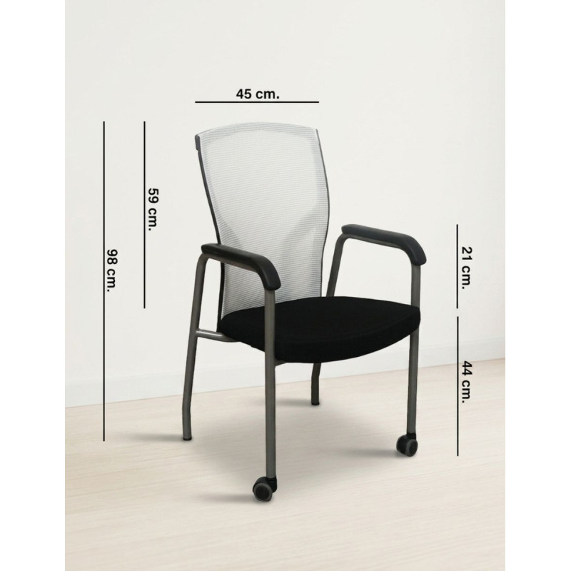 Silla Salas de Espera Malla Blanca de Grupo Kat - Montiel