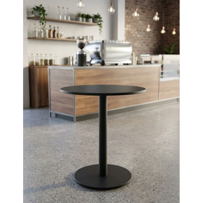 Mesa Reuniones Negra Redonda Ø59 cm. MM1829 de Montiel