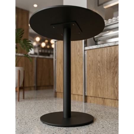 Mesa Reuniones Negra Redonda Ø59 cm. MM1829 de Montiel