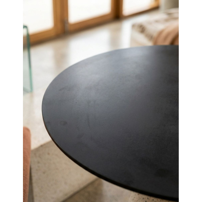 Mesa Reuniones Negra Redonda Ø59 cm. MM1829 de Montiel