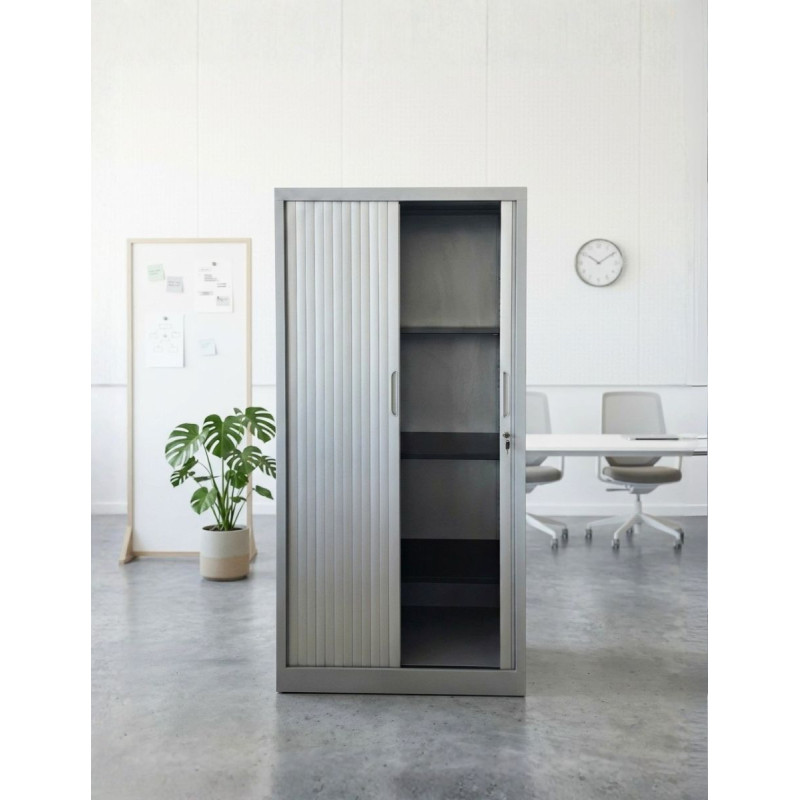 Armario Oficina Gris Metálico 160x80 cm. MM1831 de Montiel