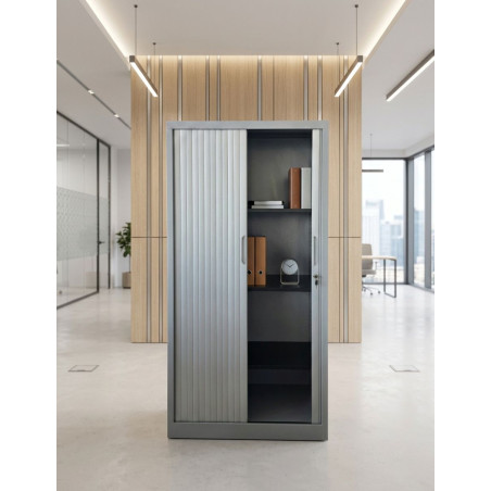 Armario Oficina Gris Metálico 160x80 cm. MM1831 de Montiel