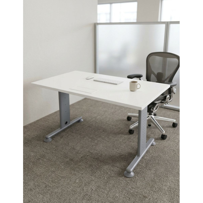 Mesa Blanca Oficina Recta 140x80 cm. MM1833 de Montiel
