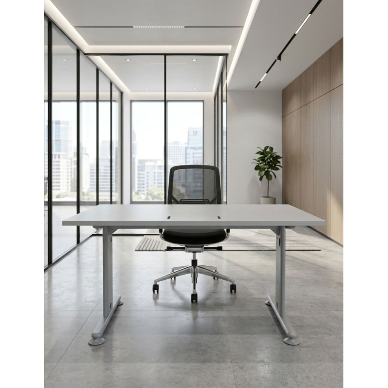 Mesa Blanca Oficina Recta 140x80 cm. MM1833 de Montiel