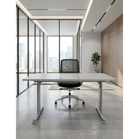 Mesa Blanca Oficina Recta 140x80 cm. MM1833 - Montiel