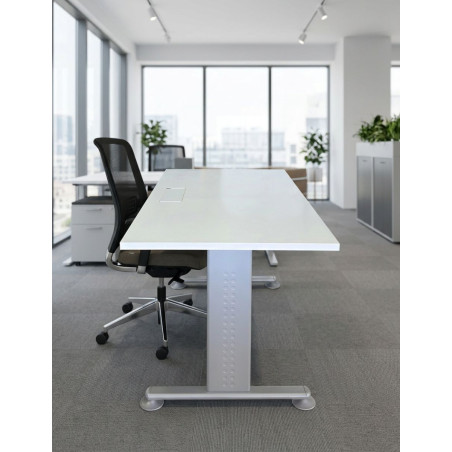 Mesa Blanca Oficina Recta 140x80 cm. MM1833 de Montiel