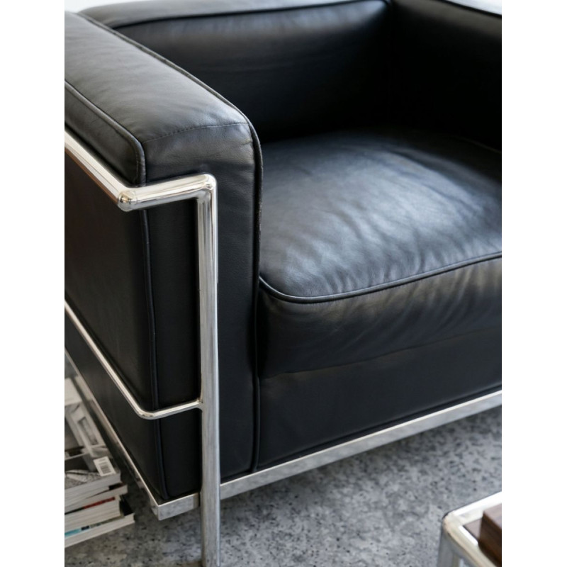 Sofá 1 Plaza de Recepción Negro Lecor - Montiel