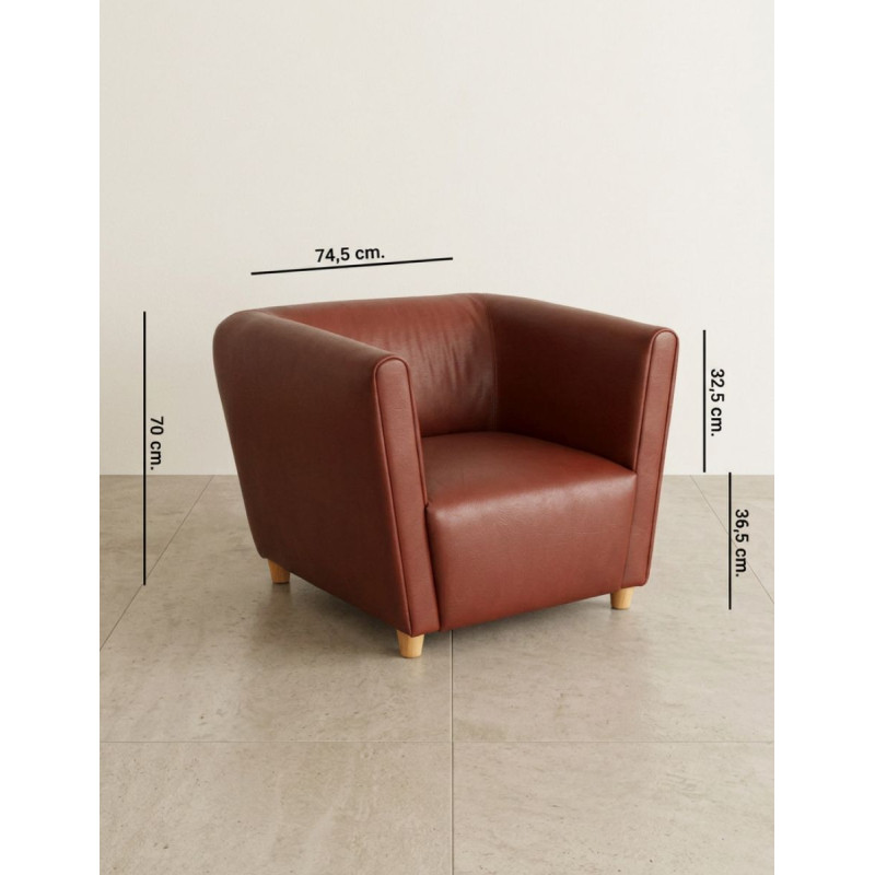 Sillón para Salas de Espera Granate de Perobell - Montiel