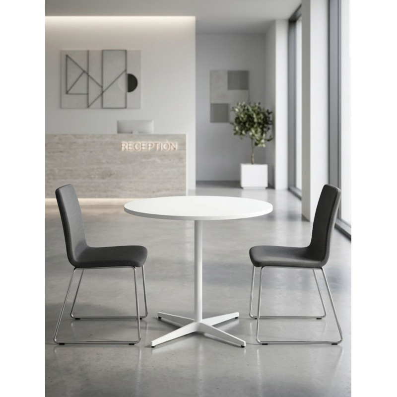 Mesa de Centro Redonda Blanca MM1836 de Montiel