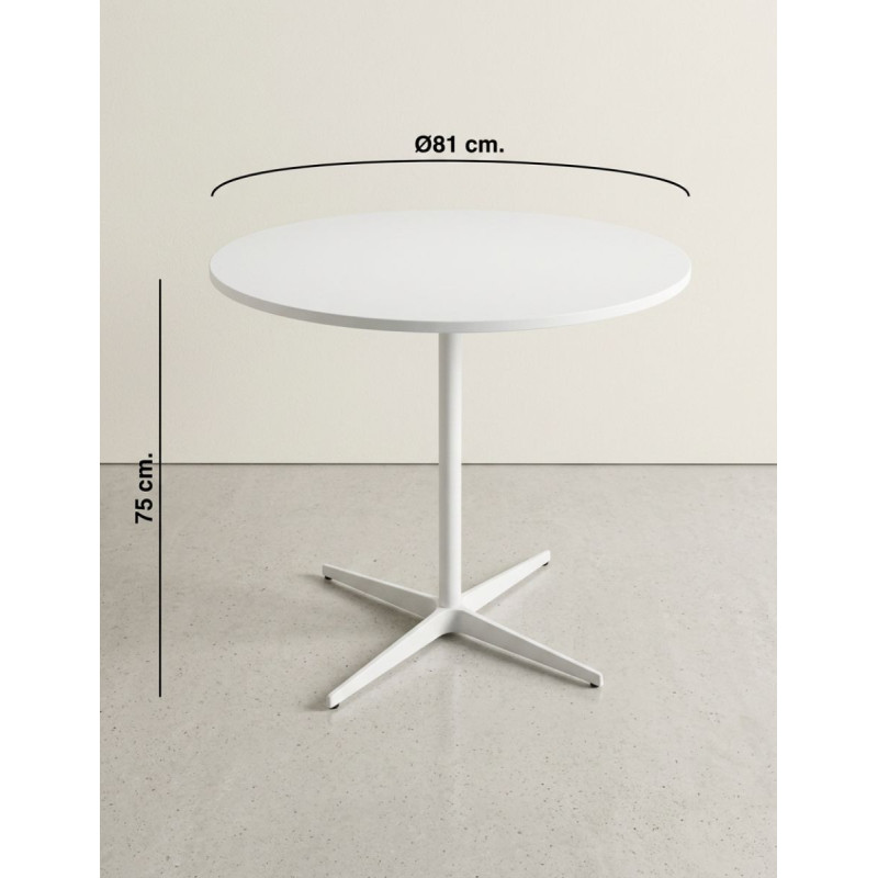 Mesa de Centro Redonda Blanca MM1836 de Montiel