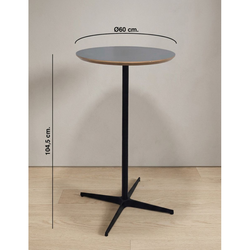 Mesa Redonda Cafetería Alta Ø60 cm. MM1837 de Montiel