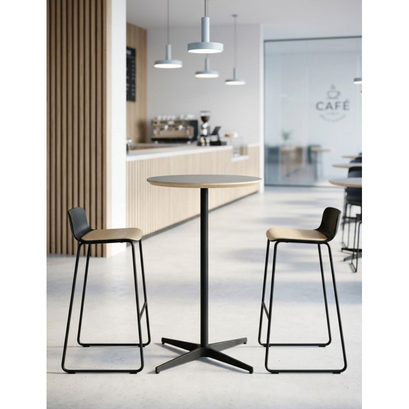 Mesa Redonda Cafetería Alta Ø60 cm. MM1837 de Montiel