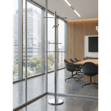 Perchero Oficina de Pie Cromado MM1838 de Montiel