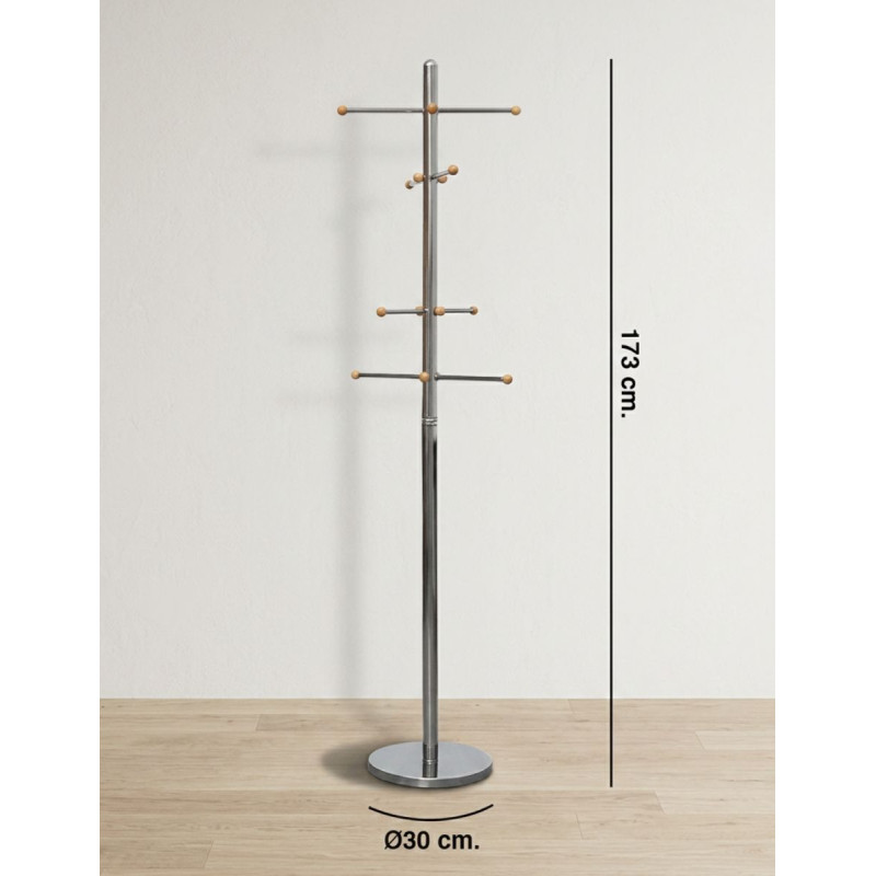 Perchero Oficina de Pie Cromado MM1838 de Montiel