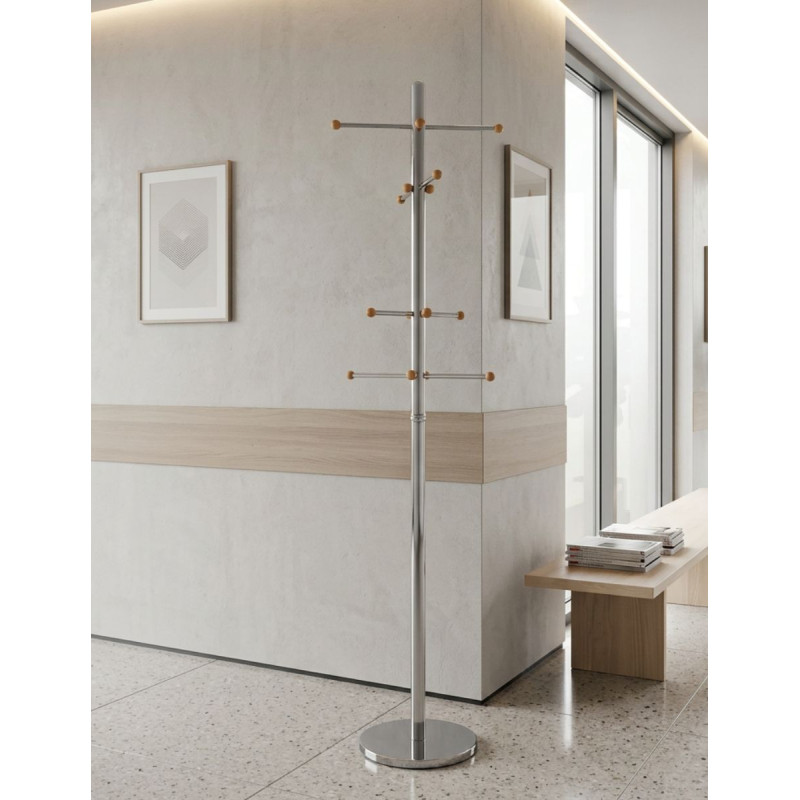 Perchero Oficina de Pie Cromado MM1838 de Montiel