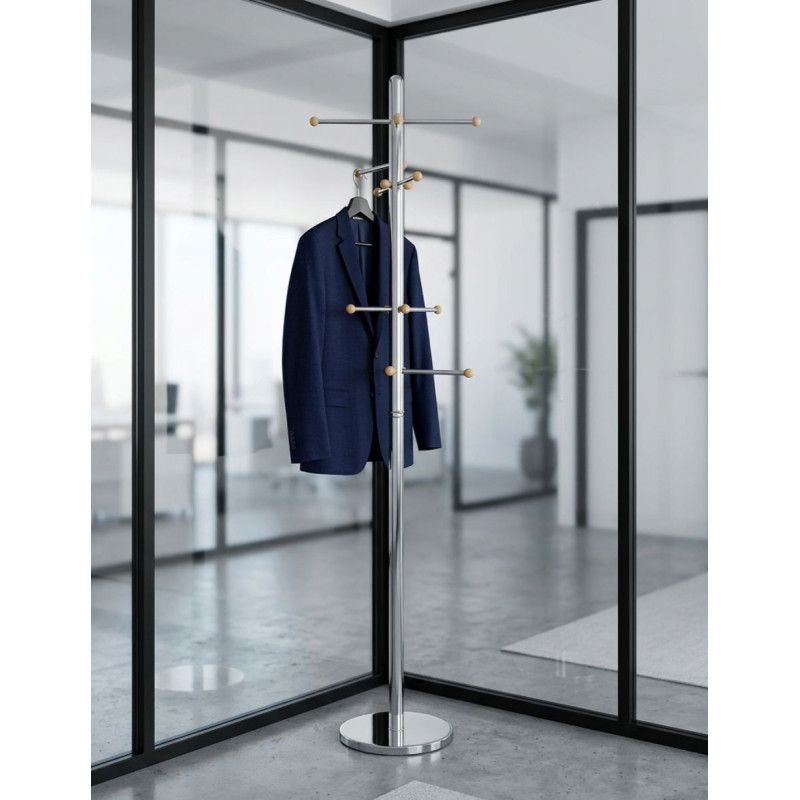 Perchero Oficina de Pie Cromado MM1838 de Montiel