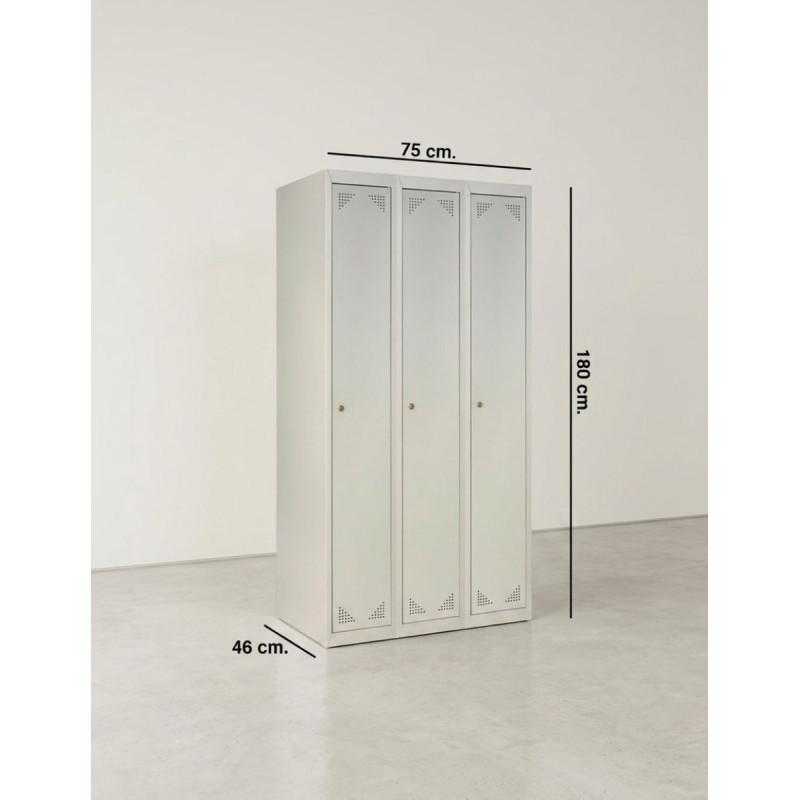 Taquilla Oficina 180x75 cm. 3 Módulos Rock de Biacom - Montiel