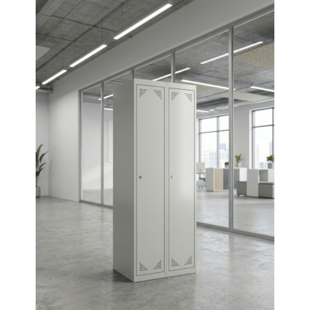 Taquilla Vestuario Gris 2 Módulos ECO de Biacom - Montiel