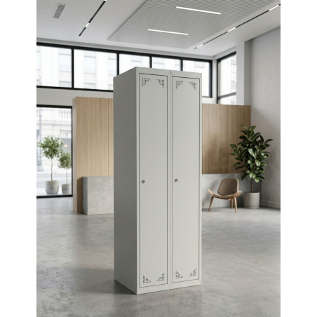 Taquilla Vestuario Gris 2 Módulos ECO de Biacom - Montiel