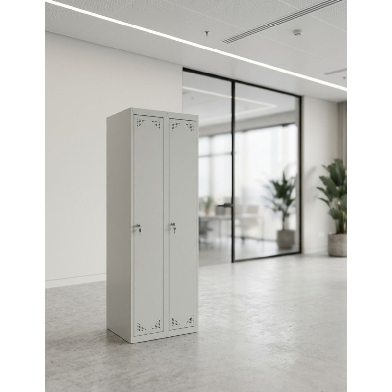 Taquilla Vestuario Gris 2 Módulos ECO de Biacom - Montiel