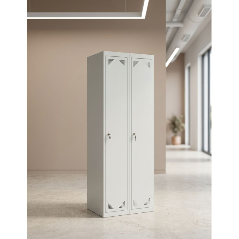 Taquilla Vestuario Gris 2 Módulos ECO de Biacom - Montiel