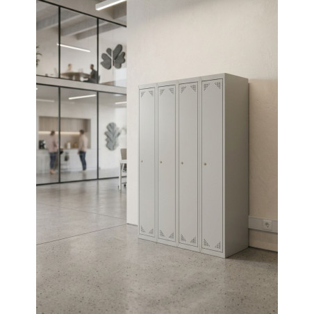 Taquilla Gris 4 Módulos 180x120 cm. ECO de Biacom - Montiel