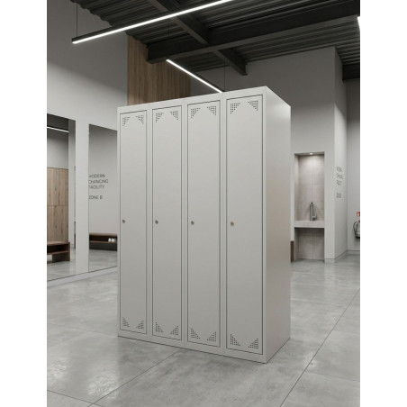 Taquilla Gris 4 Módulos 180x120 cm. ECO de Biacom - Montiel